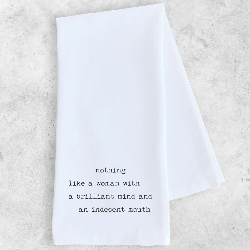 NWT SARCASTIC 100 Percent Cotton White Tea Towel